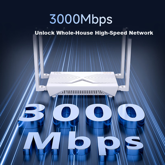 Бездротовий домашній маршрутизатор TCL AX3000 Gigabit Wireless WiFi6 на базі HiSilicon Chip 5G, дводіапазонний, проникаючий крізь стіну, мережеве покриття всього будинку, продуктивність, флагманське покращення кількох сигналів, підсилення - изображение 4