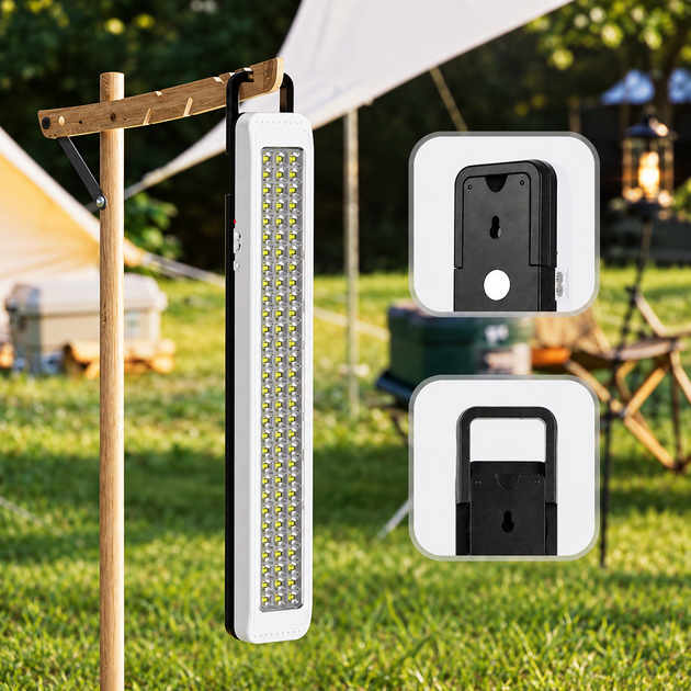 Акумуляторний LED-ліхтар Torch AST-722 білий, 2 режими яскравості, USB-зарядка, розмір 45,5×8,8×6,9 см - изображение 2