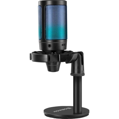 Мікрофон Defender Impulse GMC 600, Black, Type-C, 42 дБ, кабель 1.7 м, RGB-підсвічування, iгровий стрім мікрофон (64660) - Фото 5 Мікрофон Defender Impulse GMC 600, Black, Type-C, 42 дБ, кабель 1.7 м, RGB-підсвічування, iгровий стрім мікрофон (64660) - зображення 5