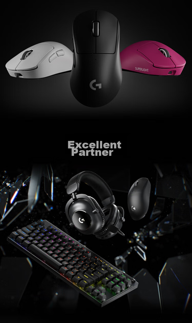Миша Logitech G Pro X Superlight 2 Dex Wireless/USB Pink - Фото 12 Миша Logitech G Pro X Superlight 2 Dex Wireless/USB Pink - зображення 12