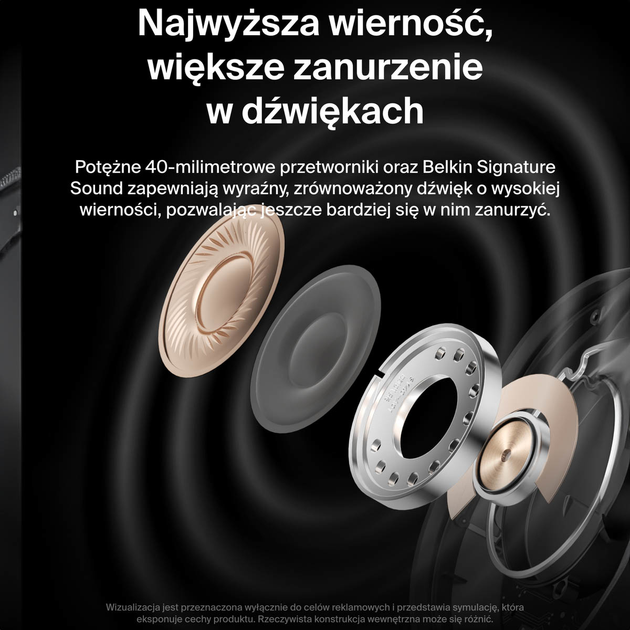 Słuchawki Belkin SoundForm Isolate Black (AUD008HQBK) - obraz 12