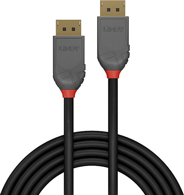 Kabel Lindy Anthra DisplayPort 1.2 7.5 m Black (4002888364850) - Zdjęcie 2 Kabel Lindy Anthra DisplayPort 1.2 7.5 m Black (4002888364850) - obraz 2