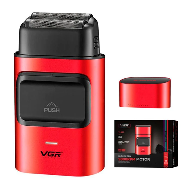 Електробритва-шейвер VGR V-307 акумуляторна з USB, 2000 мА·год, 9000 об./хв, металевий корпус - изображение 5