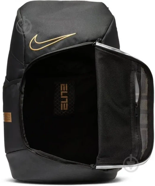 Рюкзак Nike Elite PRO баскетбольний водонепроникний спортивний Чорно-біло-золотий / Black-white-gold - изображение 4