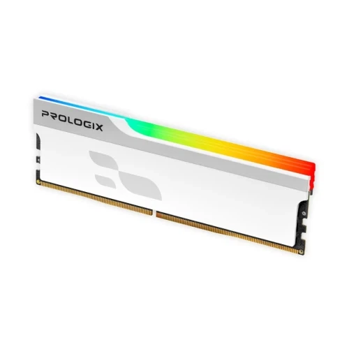 Пам'ять 16Gb DDR5, 5600 MHz, Prologix Onyx RGB, White, 38-44-44-90, 1.35V, з радіатором (PRO16GB5600YWR5) - изображение 2