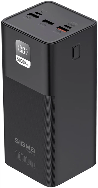 Мобильный аккумулятор Sigma mobile X-power SI50A6QLX 50000 мА·ч Power Delivery 100 Вт Черный (SI50A6QLX) - изображение 2