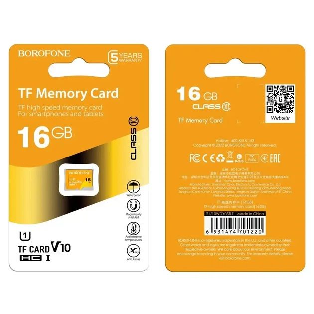 Borofone TF high speed 16GB MicroSD карта пам'яті - Фото 2 Borofone TF high speed 16GB MicroSD карта пам'яті - изображение 2