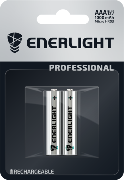 Аккумулятор минипальчик ENERLIGHT Professional AAA 1.2V 1000mAh блистер 2 шт - Фото 1 Аккумулятор минипальчик ENERLIGHT Professional AAA 1.2V 1000mAh блистер 2 шт - изображение 1
