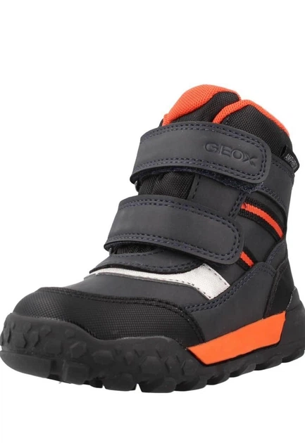 Детские зимние ботинки Geox Trekkyup Amphibiox, сапоги 22 р тёмно-синий/оранжевый мальчику - изображение 2