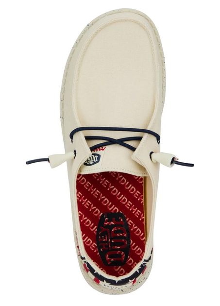 Мокасины Hey Dude Wally Americana Wide Off White (41784-1LB), Размер 47Е (US M14E) стелька 31 см - изображение 3
