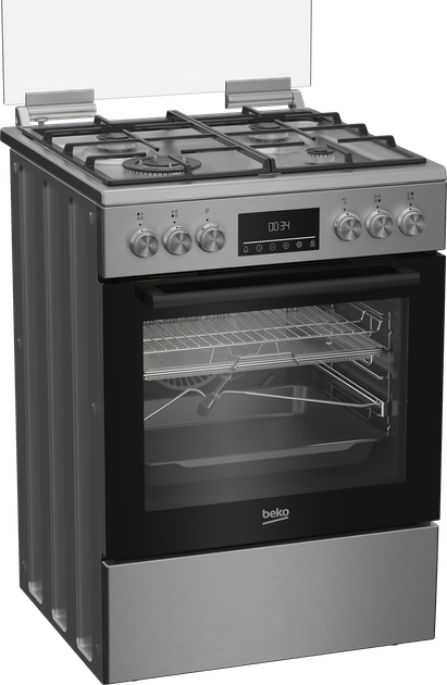 Kuchenka gazowa z piekarnikiem elektrycznym Beko FBMA61330GXDT - obraz 2