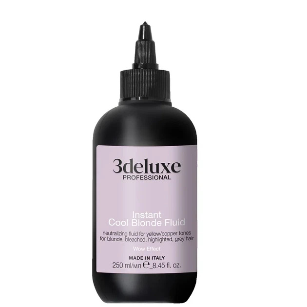 Флюїд для світлого, освітленого та сивого волосся, 250 мл Instant Cool Blonde Fluid 3deluxe Professional - Фото 1 Флюїд для світлого, освітленого та сивого волосся, 250 мл Instant Cool Blonde Fluid 3deluxe Professional - изображение 1