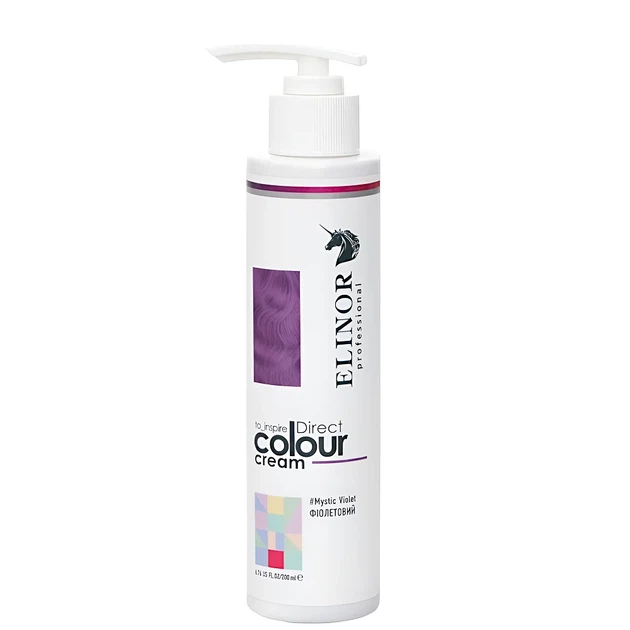 Тонувальний крем для волосся прямої дії ELINOR Professional Direct Colour Cream Mystic Violet фіолетовий 200 мл - Фото 1 Тонувальний крем для волосся прямої дії ELINOR Professional Direct Colour Cream Mystic Violet фіолетовий 200 мл - зображення 1