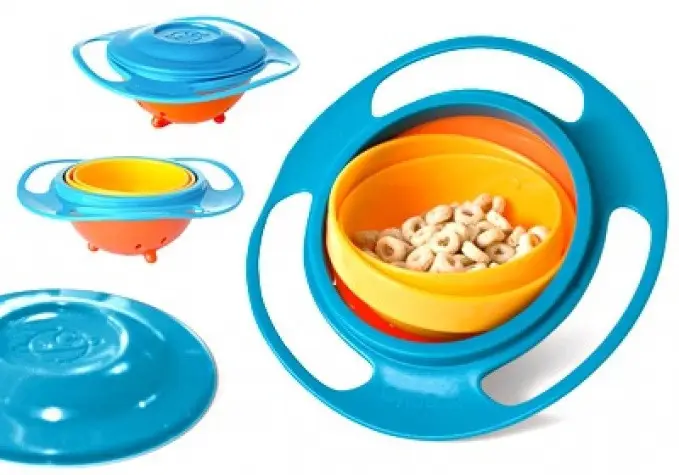 Дитяча тарілка-непроливайка Universal Gyro Bowl, 360° обертання, безпечна для дитини, легко миється - изображение 6
