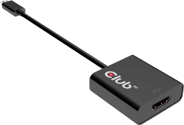 Adapter Club3D USB Type C - HDMI 2.0 UHD Black (8719214471026) - Zdjęcie 1 Adapter Club3D USB Type C - HDMI 2.0 UHD Black (8719214471026) - obraz 1