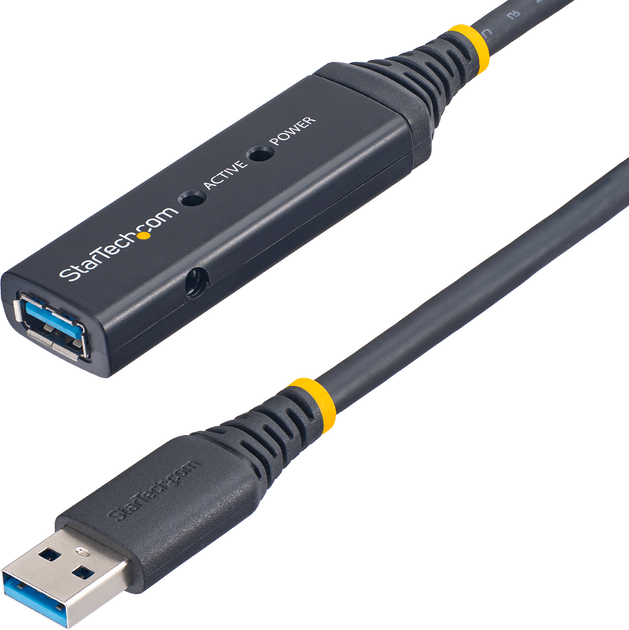 Кабель Startech USB-A - USB-A 3.2 Gen 1/3.1 Gen 1 10 м Black (USB3AAEXT10M) - зображення 2
