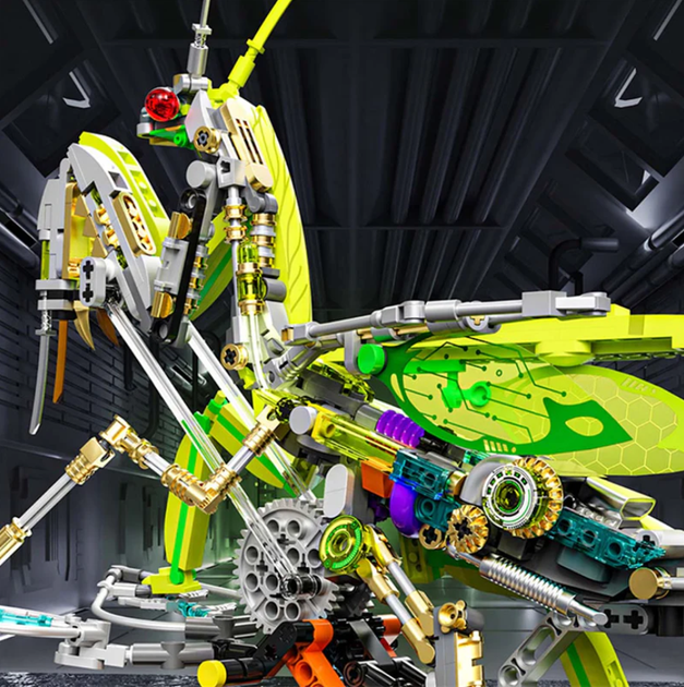 Конструктор Механический Богомол MJI Mantis 13055 — 999 деталей, подвижные конечности, стимпанк-дизайн - Фото 6 Конструктор Механический Богомол MJI Mantis 13055 — 999 деталей, подвижные конечности, стимпанк-дизайн - изображение 6