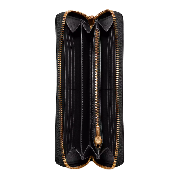 Кошелёк женский Coach Long Zip Around Wallet Gold/Black - Фото 2 Кошелёк женский Coach Long Zip Around Wallet Gold/Black - изображение 2