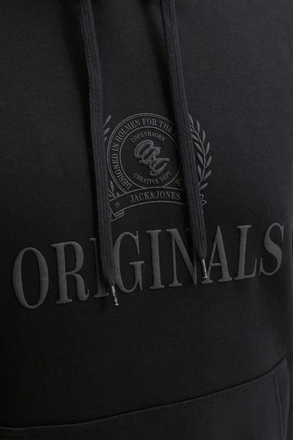 Худі Frederiksberg Monogram з принтом Jack&Jones чорний 4XL (200518-black-13591) - изображение 5