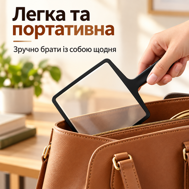 Плоска ручна лупа 5X з лінзою Френеля - зображення 6