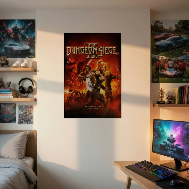 Постер Dungeon Siege 2, декор кімнати геймера, A2 60×40 см (id7351) - Фото 2 Постер Dungeon Siege 2, декор кімнати геймера, A2 60×40 см (id7351) - зображення 2