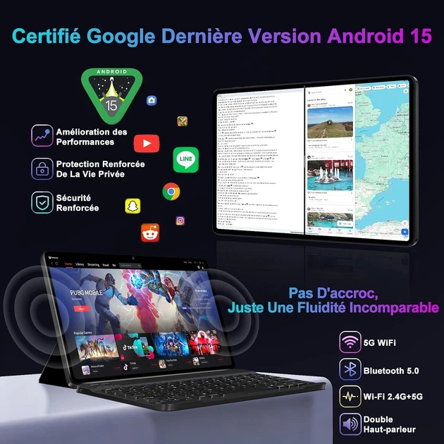 Планшет 10.1'' UJJ U3 8+22/128Gb 8 ядер Android 15 8000 mAh Сірий (102390078) - зображення 5
