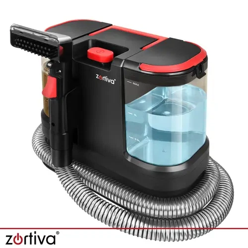 Миючий пилосос Zortiva екстрактор 800 Вт 17000 Па для меблів килимів автомобіля матраців текстилю шерсті тварин мережевий очищувач плям оббивки з розпиленням води баками 1800 та 800 мл шлангом 1,5 м кабелем п’ять метрів самоочищенням - зображення 9