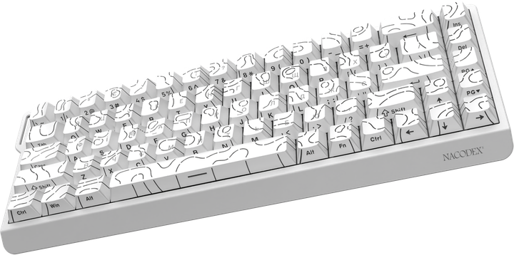 Дротова механічна клавіатура Ajazz NK68 V2 Red Switch (NK68-V2-R-S-W) - изображение 4