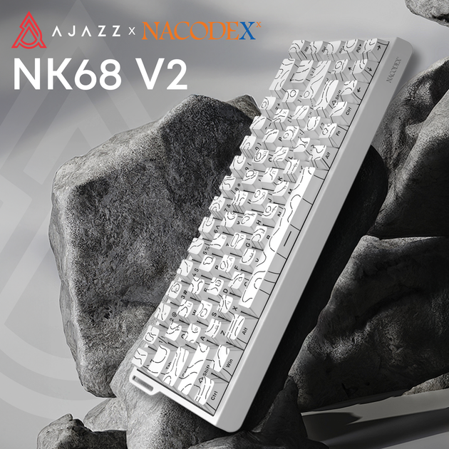 Дротова механічна клавіатура Ajazz NK68 V2 Red Switch (NK68-V2-R-S-W) - изображение 5