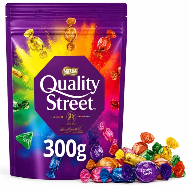 Цукерки шоколадні асорті Nestlé Quality Street у пакеті 300 г - Фото 1 Цукерки шоколадні асорті Nestlé Quality Street у пакеті 300 г - изображение 1