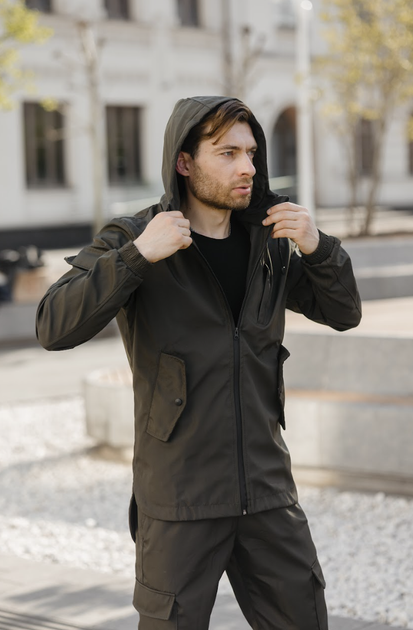 Чоловічий демісезонний костюм Intruder Softshell "Easy"без утеплення хакі куртка та штани 3XL - зображення 9