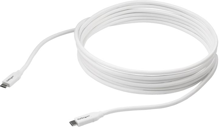 Кабель Startech USB-C - USB-C 3.2 Gen 1/3.1 Gen 1 Power Delivery 100W 4 м White (USB2C5C4MW) - Фото 1 Кабель Startech USB-C - USB-C 3.2 Gen 1/3.1 Gen 1 Power Delivery 100W 4 м White (USB2C5C4MW) - зображення 1