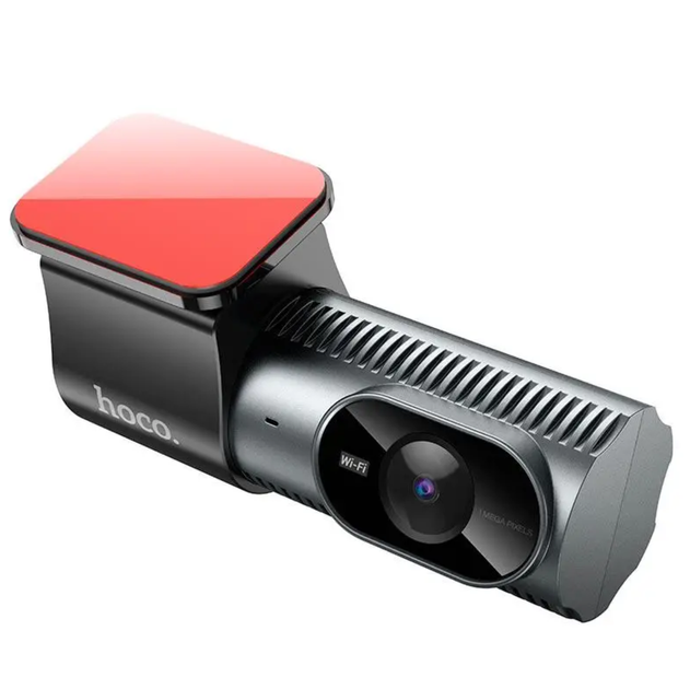 Автомобільний відеореєстратор HOCO DV13 Wi-Fi HD 720P, G-сенсор, нічна зйомка, кут огляду 88°, графітовий - зображення 4