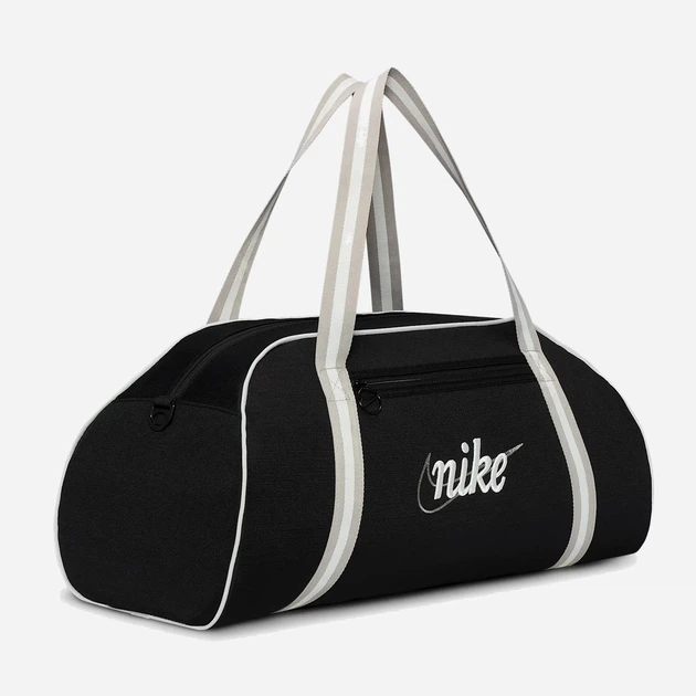 Torba sportowa materiałowa Nike W Nk Gym Club - Retro DH6863-014 Czarna (197602713299) - obraz 4