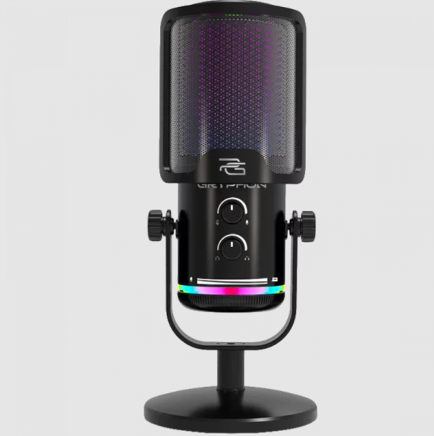 Мікрофон Proove Gaming Gryphon USB Type-C, конденсаторний, RGB, ENC, DSP, чорний - зображення 2
