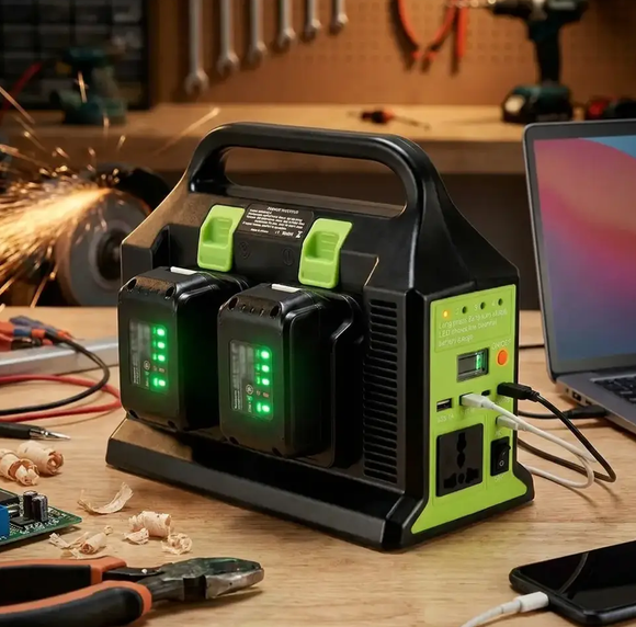 Перетворювач напруги LXT 300 Вт 12–220 В для акумуляторів 18 В з USB PD розеткою та LED-ліхтарем - зображення 6