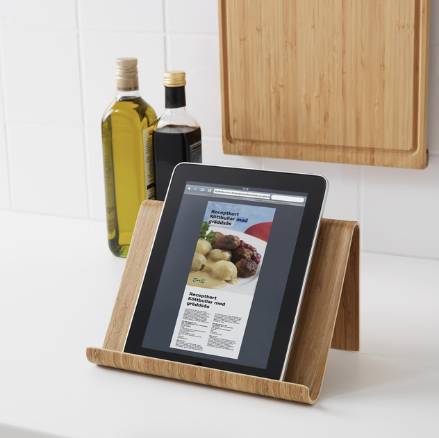 Підставка для планшета, бамбуковий шпон, IKEA VIVALLA 104.014.84 - Фото 3 Підставка для планшета, бамбуковий шпон, IKEA VIVALLA 104.014.84 - зображення 3
