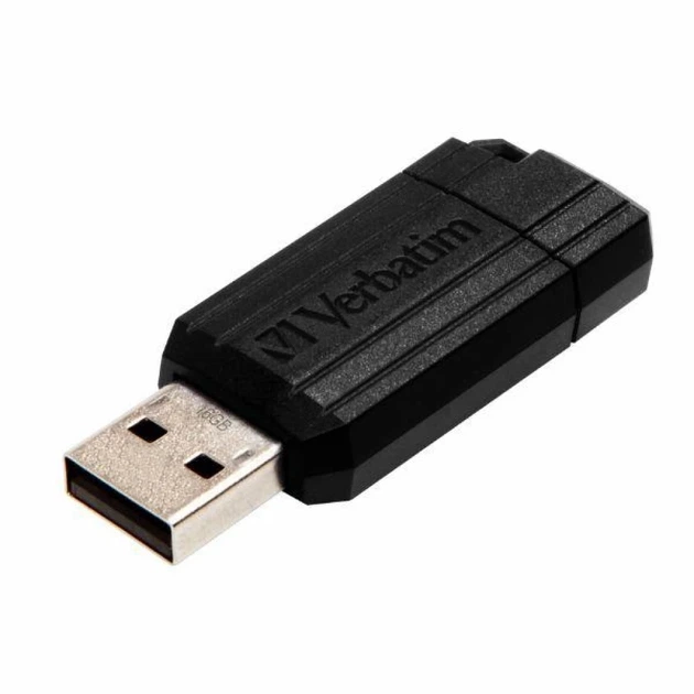 Флешка Verbatim PinStripe 16GB USB-A 2.0 Black (49063) - Фото 1 Флешка Verbatim PinStripe 16GB USB-A 2.0 Black (49063) - изображение 1