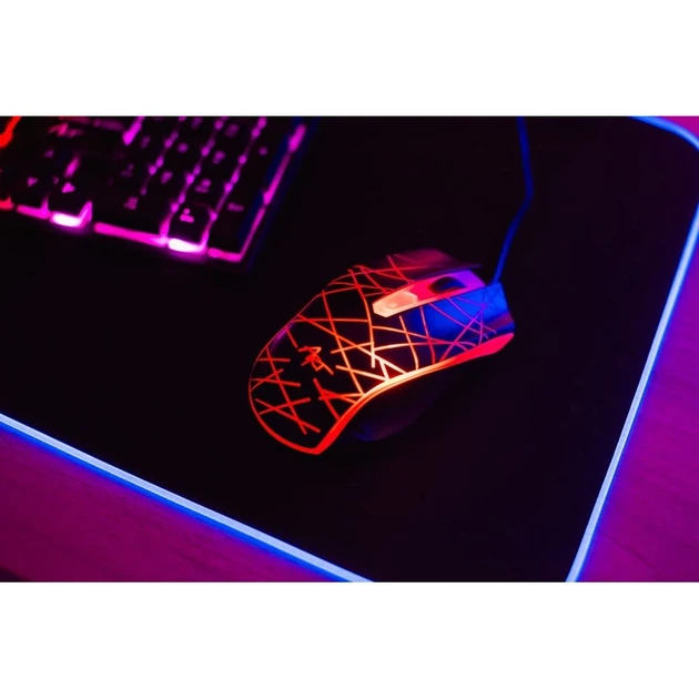 Комплект ART AK-50 клавіатура USB A QWERTY з підсвічуванням + миша USB A з підсвічуванням Black (5902115409028) - зображення 6