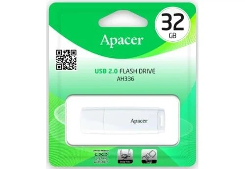 Флеш накопичувач Apacer AH336 USB 2.0 32GB White - изображение 3