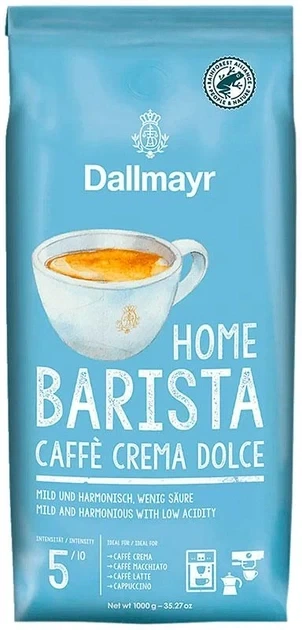 Кофе в зернах Dallmayr Home Barista Caffe Crema Dolce 1кг - Фото 1 Кофе в зернах Dallmayr Home Barista Caffe Crema Dolce 1кг - изображение 1