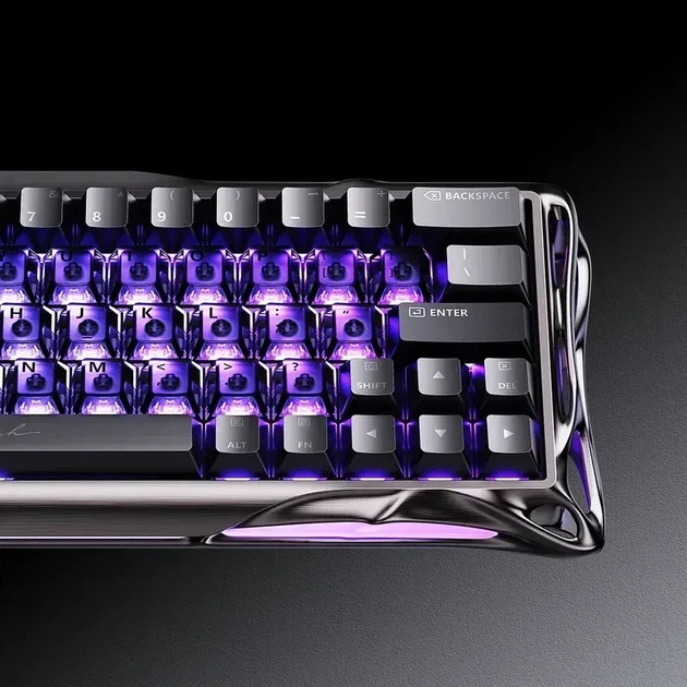 Магнитная клавиатура GravaStar Mercury V60 Pro GunMetal, алюминиевая, 65%, Hall Effect, Rapid Trigger, 8000 Гц опроса, RGB - изображение 6