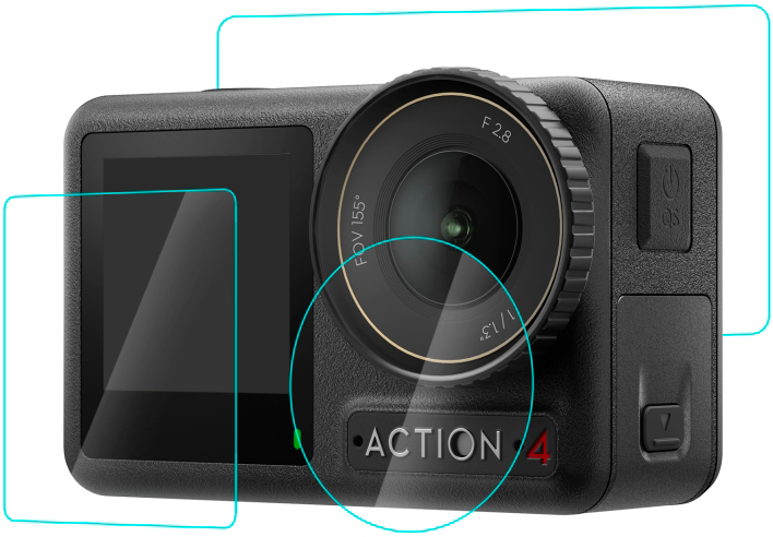 Загартоване скло Puluz для DJI Osmo Action 4 (5905156106581) - зображення 2