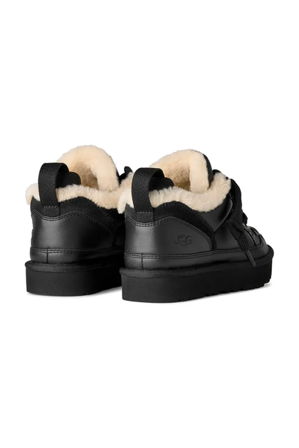 Чоловічі уггі Кросівки Зимові з хутром Чорні UGG Lowmel LTHR Black (41, чорний) - Фото 3 Чоловічі уггі Кросівки Зимові з хутром Чорні UGG Lowmel LTHR Black (41, чорний) - изображение 3