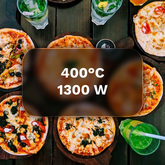 Піч для піци Teesa Supreme+ 1200W 32см з вікном (TSA3238) - Фото 10 Піч для піци Teesa Supreme+ 1200W 32см з вікном (TSA3238) - зображення 10
