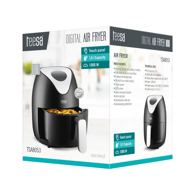 Фритюрница Teesa Digital Air Fryer 1.8L (TSA8053) - Фото 7 Фритюрница Teesa Digital Air Fryer 1.8L (TSA8053) - изображение 7