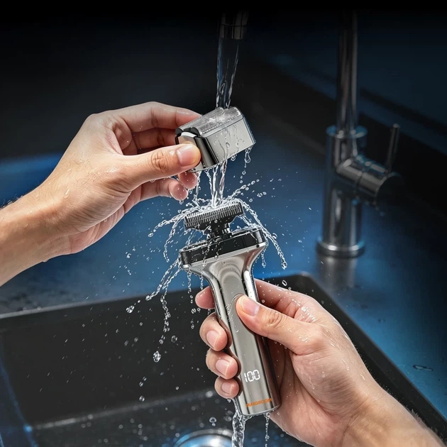 Электробритва MAXGROOM WF-2037D сетчатая IPX7 Silver (5907769394300) - изображение 5