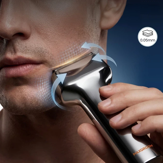 Электробритва MAXGROOM WF-2037D сетчатая IPX7 Silver (5907769394300) - изображение 9