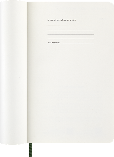 Еженедельник Moleskine 2027 13 х 21 см 144 страницы мягкая обложка Миртовый зеленый (8056999279950) - Фото 2 Еженедельник Moleskine 2027 13 х 21 см 144 страницы мягкая обложка Миртовый зеленый (8056999279950) - изображение 2
