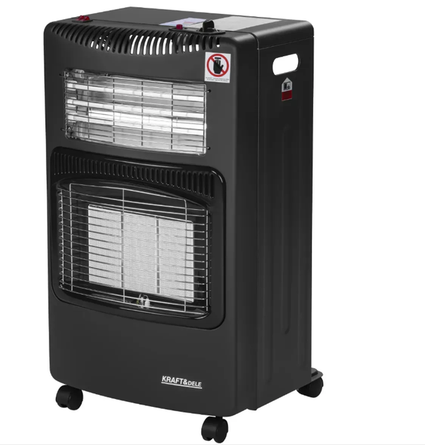 Газовый обогреватель Kraft&Dele KD6531 1500/2750/4200 Вт с пьезозажиганием Инфракрасный газово-электрический обогреватель на колесах - изображение 4